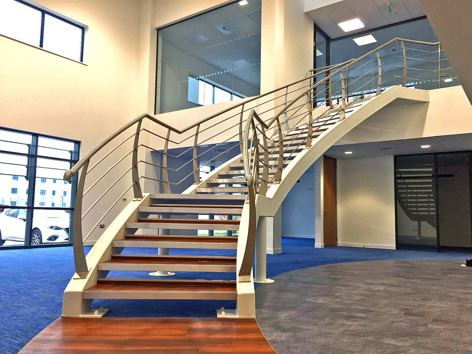 Bespoke Steel Staircase and Mezzanine Floor Hawkins Group